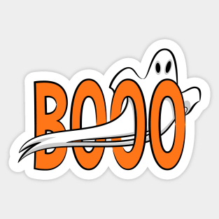 Cute Booo Funny Ghost Halloween Men Women Kids Sticker